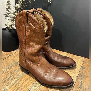 BOULET leather brown men’s COWBOY BOOTS size 8.5